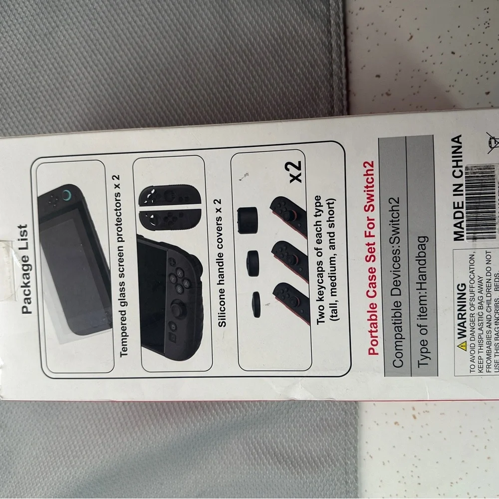 Black Portable Case Set for Switch2